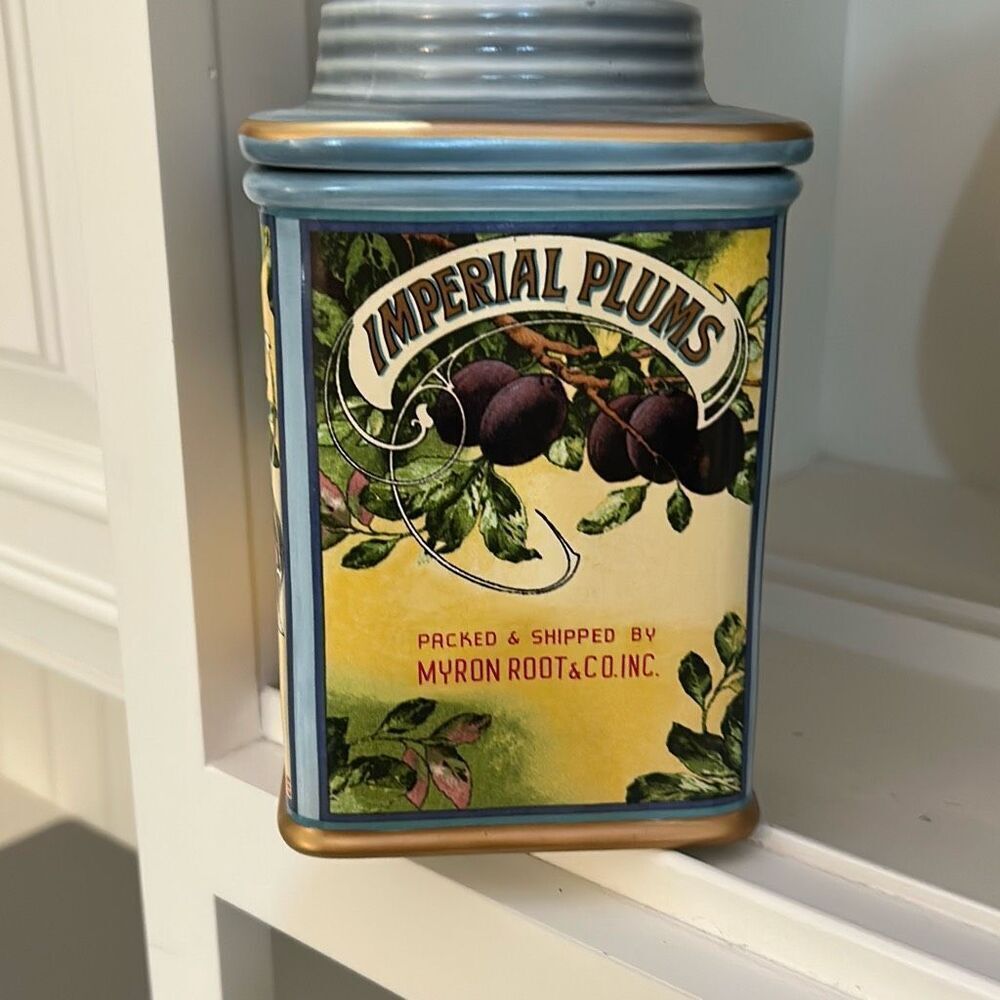 Vintage Label Lidded Jar